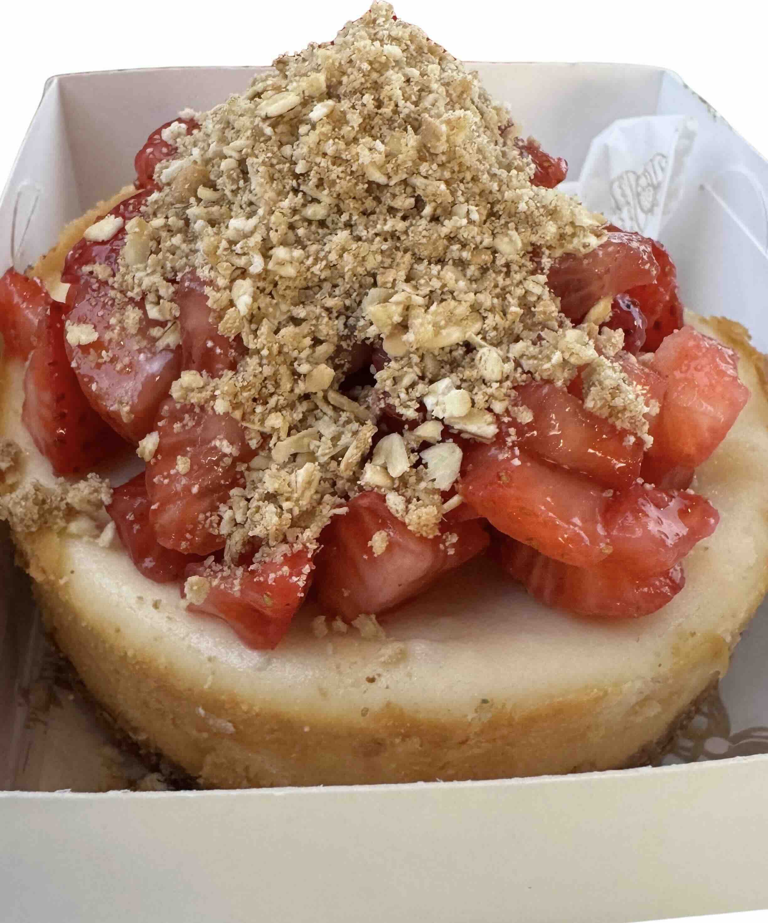 Cheesecake de fresa crumble (Personal)